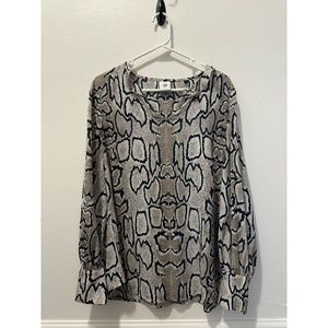 Cabi Clothing Snake Skin Print Blouse